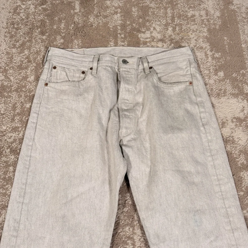 Vintage Levis 501 XX Jeans Men's 36x30 Gray Denim Button Fly Straight